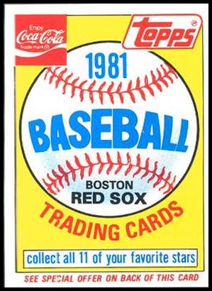Red Sox Ad Card